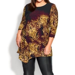 Audrey Placement Tunic - gold